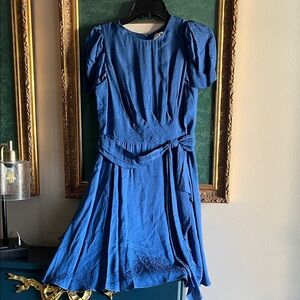 Shoshanna Women's Blue Ruffle Midi Dress Size 4
EuC